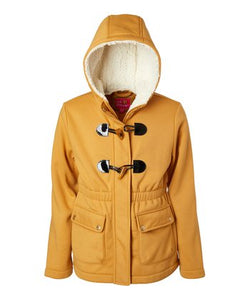 Toddler Girl Dusty Yellow Toggle Fleece Jacket