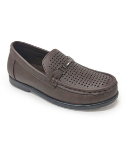 Brown Mat Loafer - Boys